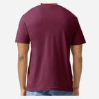 Gildan Unisex Softstyle® CVC T-Shirt - Maroon Mist - On Model Back