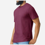 Gildan Unisex Softstyle® CVC T-Shirt - Maroon Mist - On Model Side