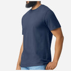 Gildan Unisex Softstyle® CVC T-Shirt - Navy Mist - On Model Side