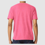 Gildan Unisex Softstyle® CVC T-Shirt - Pink Lemonade Mist - On Model Back