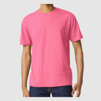 Gildan Unisex Softstyle® CVC T-Shirt - Pink Lemonade Mist - On Model Front