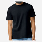 Gildan Unisex Softstyle® CVC T-Shirt - Pitch Black - On Model Front