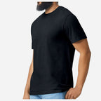 Gildan Unisex Softstyle® CVC T-Shirt - Pitch Black - On Model Side