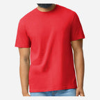 Gildan Unisex Softstyle® CVC T-Shirt - Red Mist - On Model Front