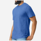 Gildan Unisex Softstyle® CVC T-Shirt - Royal Mist - On Model Side