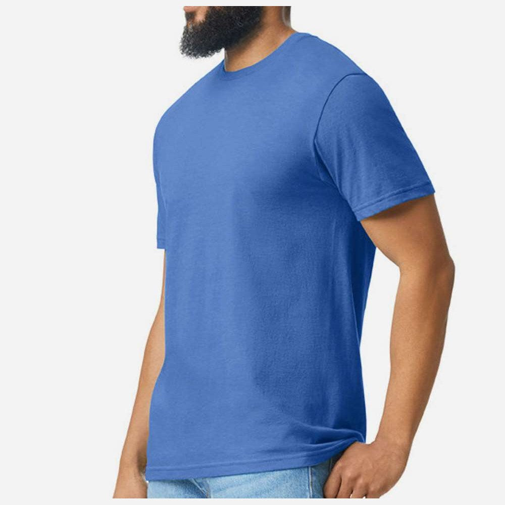 Gildan Unisex Softstyle® CVC T-Shirt - Royal Mist - On Model Side