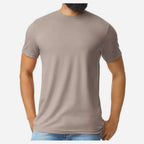 Gildan Unisex Softstyle® CVC T-Shirt - Slate - On Model Front