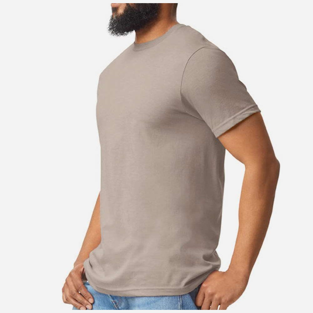 Gildan Unisex Softstyle® CVC T-Shirt - Slate - On Model Side