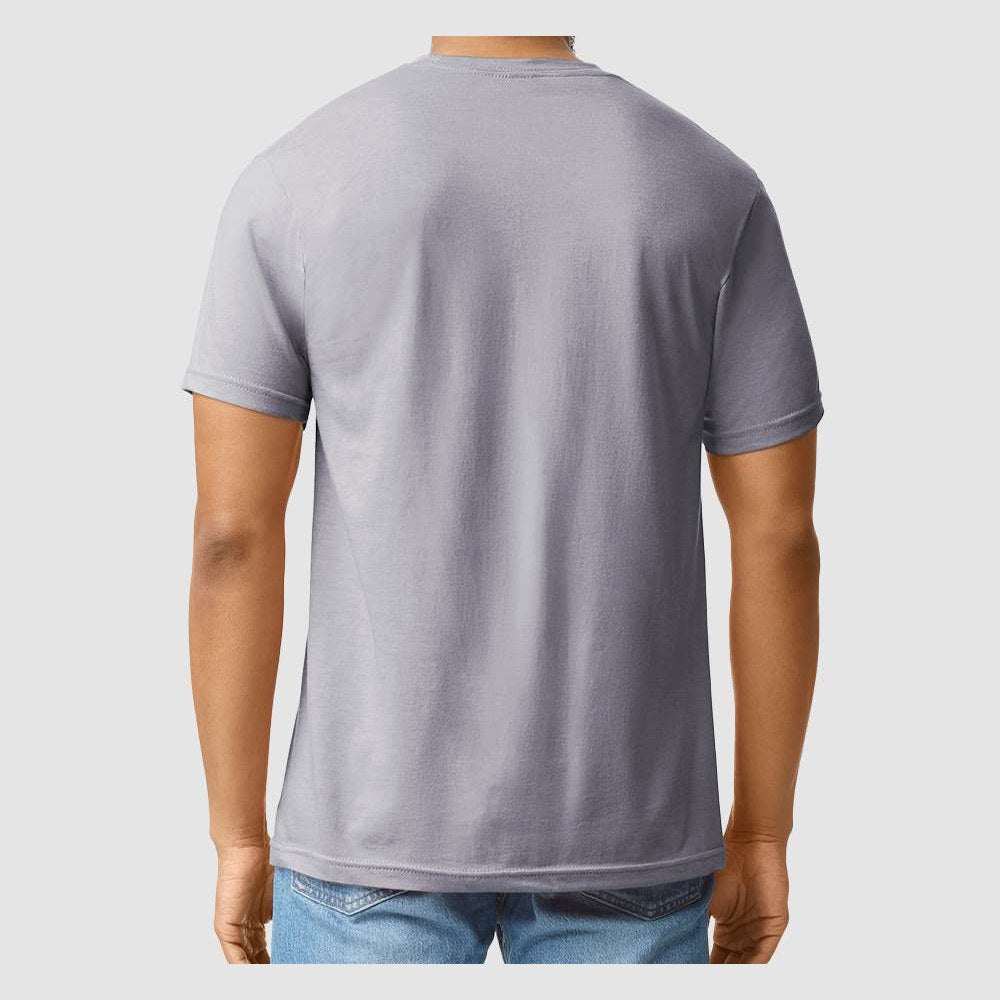 Gildan Unisex Softstyle® CVC T-Shirt - Sport Grey - On Model Back