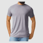 Gildan Unisex Softstyle® CVC T-Shirt - Sport Grey - On Model Front