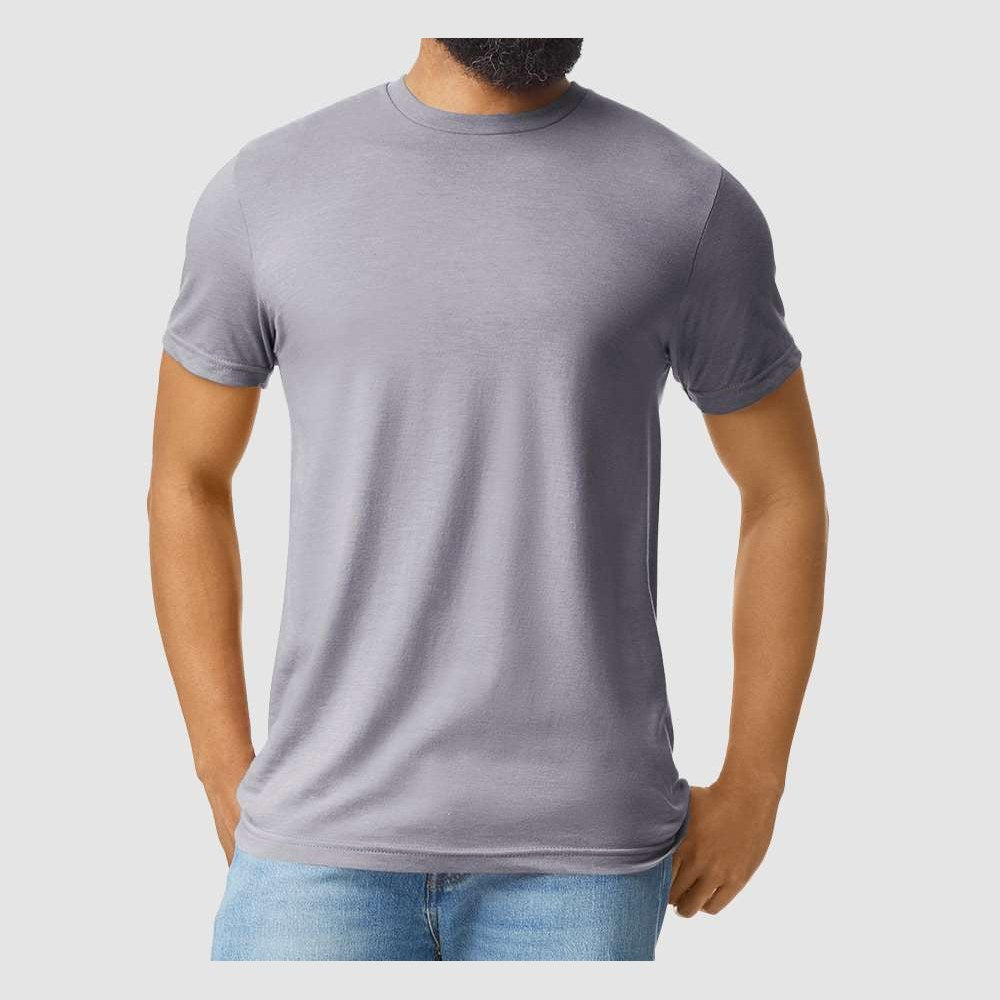 Gildan Unisex Softstyle® CVC T-Shirt - Sport Grey - On Model Front