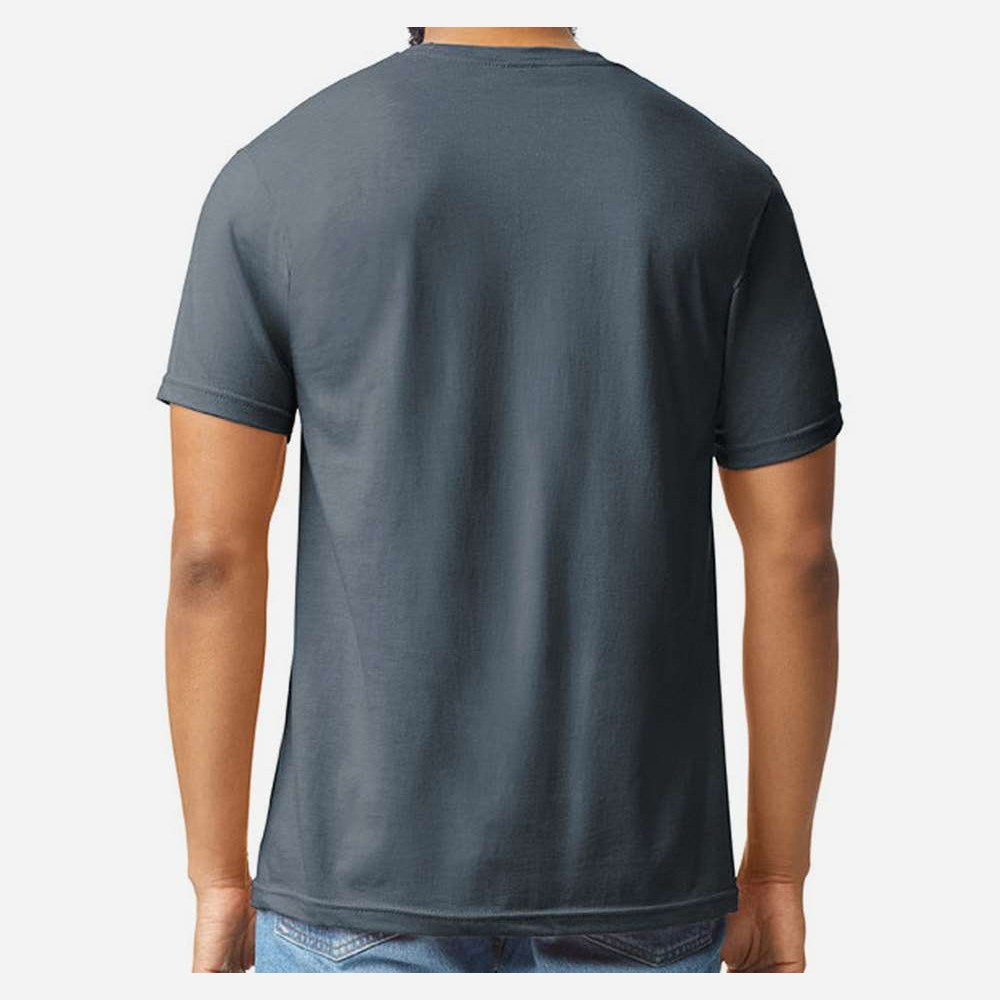 Gildan Unisex Softstyle® CVC T-Shirt - Steel Blue - On Model Back