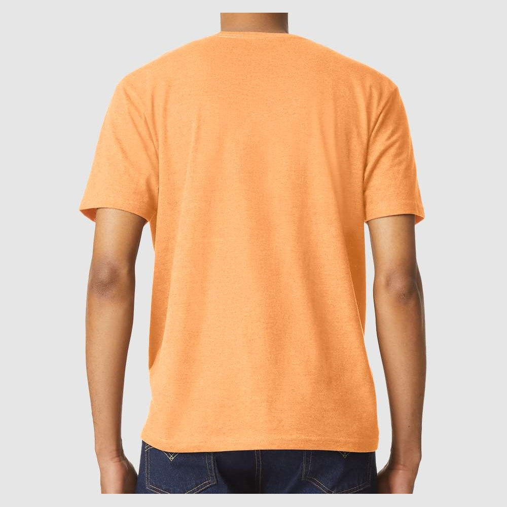 Gildan Unisex Softstyle® CVC T-Shirt - Tangerine Mist - On Model Back
