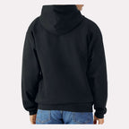 Gildan Unisex Softstyle® Midweight Full-Zip Hooded Sweatshirt Embroidery - Black - On Model Back