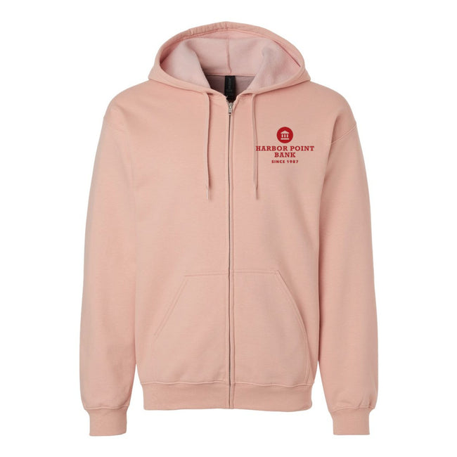 Gildan Unisex Softstyle® Midweight Full-Zip Hooded Sweatshirt Embroidery