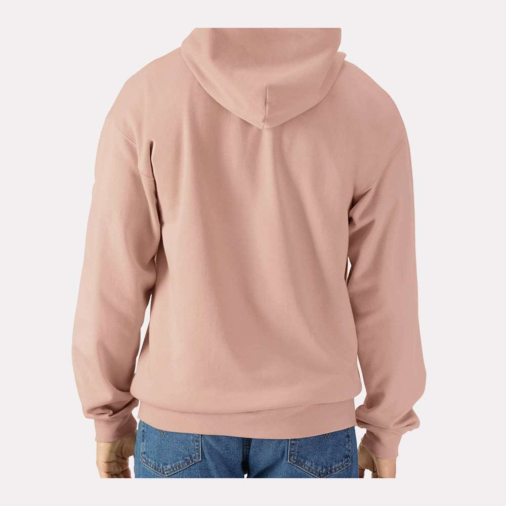 Gildan Unisex Softstyle® Midweight Full-Zip Hooded Sweatshirt Embroidery - Dusty Rose - On Model Back