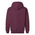 Gildan Unisex Softstyle® Midweight Full-Zip Hooded Sweatshirt Embroidery - Maroon - Back