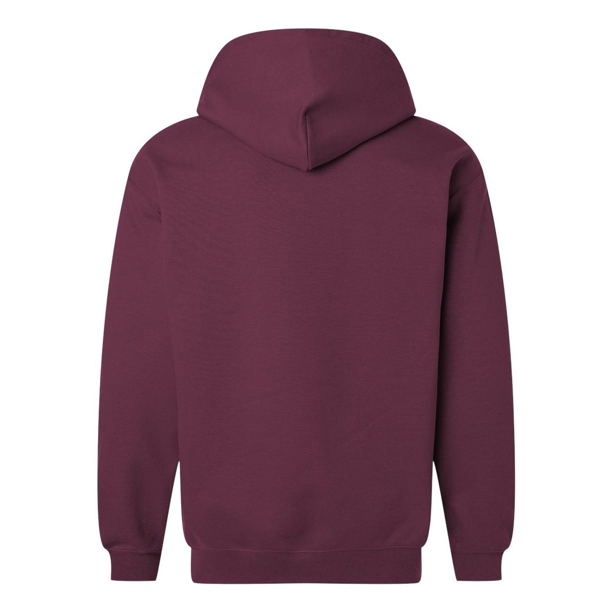 Gildan Unisex Softstyle® Midweight Full-Zip Hooded Sweatshirt Embroidery - Maroon - Back