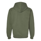 Gildan Unisex Softstyle® Midweight Full-Zip Hooded Sweatshirt Embroidery - Military Green - Back