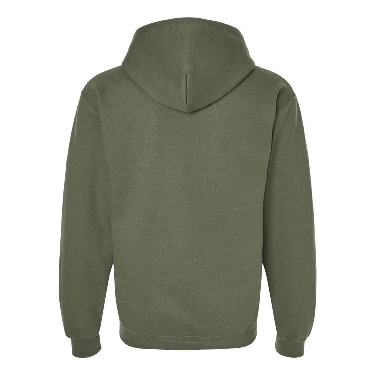 Gildan Unisex Softstyle® Midweight Full-Zip Hooded Sweatshirt Embroidery - Military Green - Back