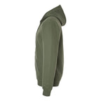 Gildan Unisex Softstyle® Midweight Full-Zip Hooded Sweatshirt Embroidery - Military Green - Direct Side