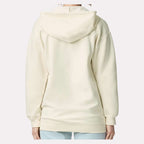 Gildan Unisex Softstyle® Midweight Full-Zip Hooded Sweatshirt Embroidery - Off White - On Model Back