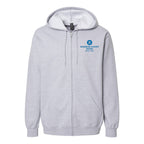 Gildan Unisex Softstyle® Midweight Full-Zip Hooded Sweatshirt Embroidery - Sport Grey - Front