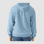 Gildan Unisex Softstyle® Midweight Full-Zip Hooded Sweatshirt Embroidery - Stone Blue - On Model Back