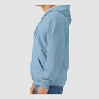 Gildan Unisex Softstyle® Midweight Full-Zip Hooded Sweatshirt Embroidery - Stone Blue - On Model Side