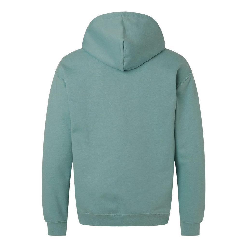 Gildan Unisex Softstyle® Midweight Hooded Sweatshirt Embroidery - Aquatic - Back