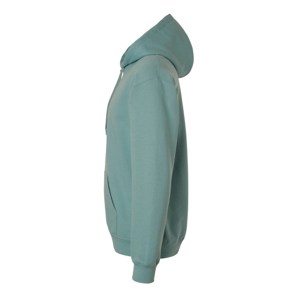 Gildan Unisex Softstyle® Midweight Hooded Sweatshirt Embroidery - Aquatic - Direct Side
