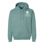 Gildan Unisex Softstyle® Midweight Hooded Sweatshirt Embroidery - Aquatic - Front