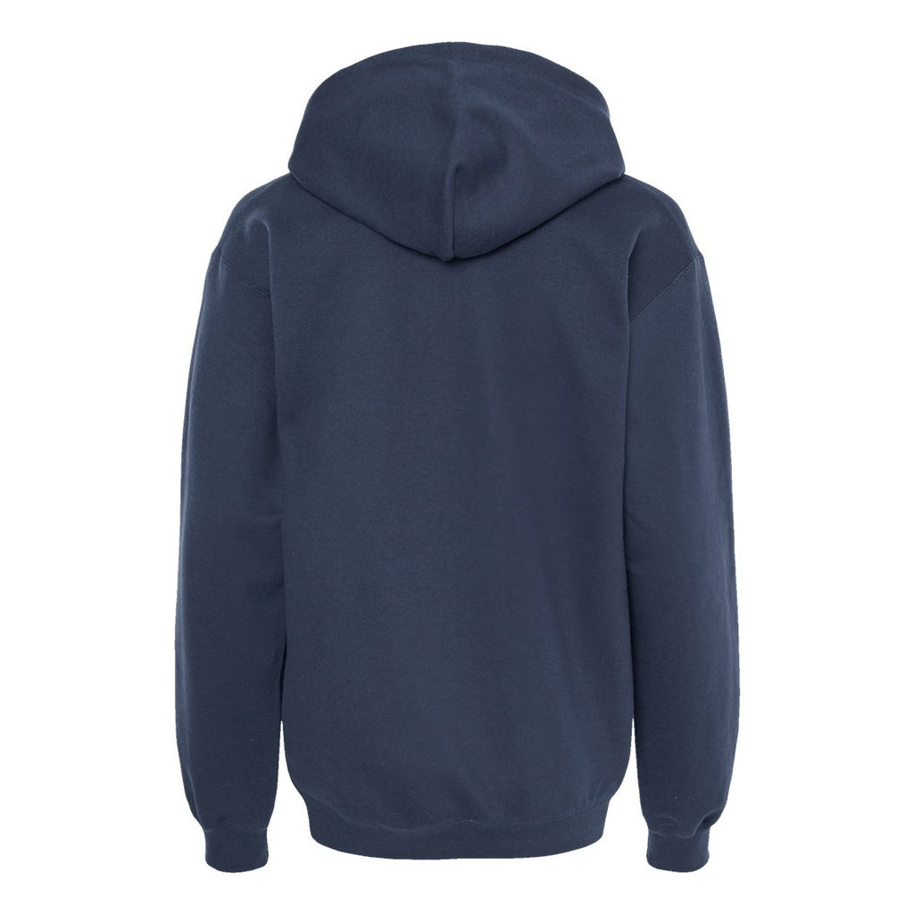 Gildan Unisex Softstyle® Midweight Hooded Sweatshirt Embroidery - Blue Dusk - Back