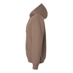 Gildan Unisex Softstyle® Midweight Hooded Sweatshirt Embroidery - Brown Savana - Direct Side