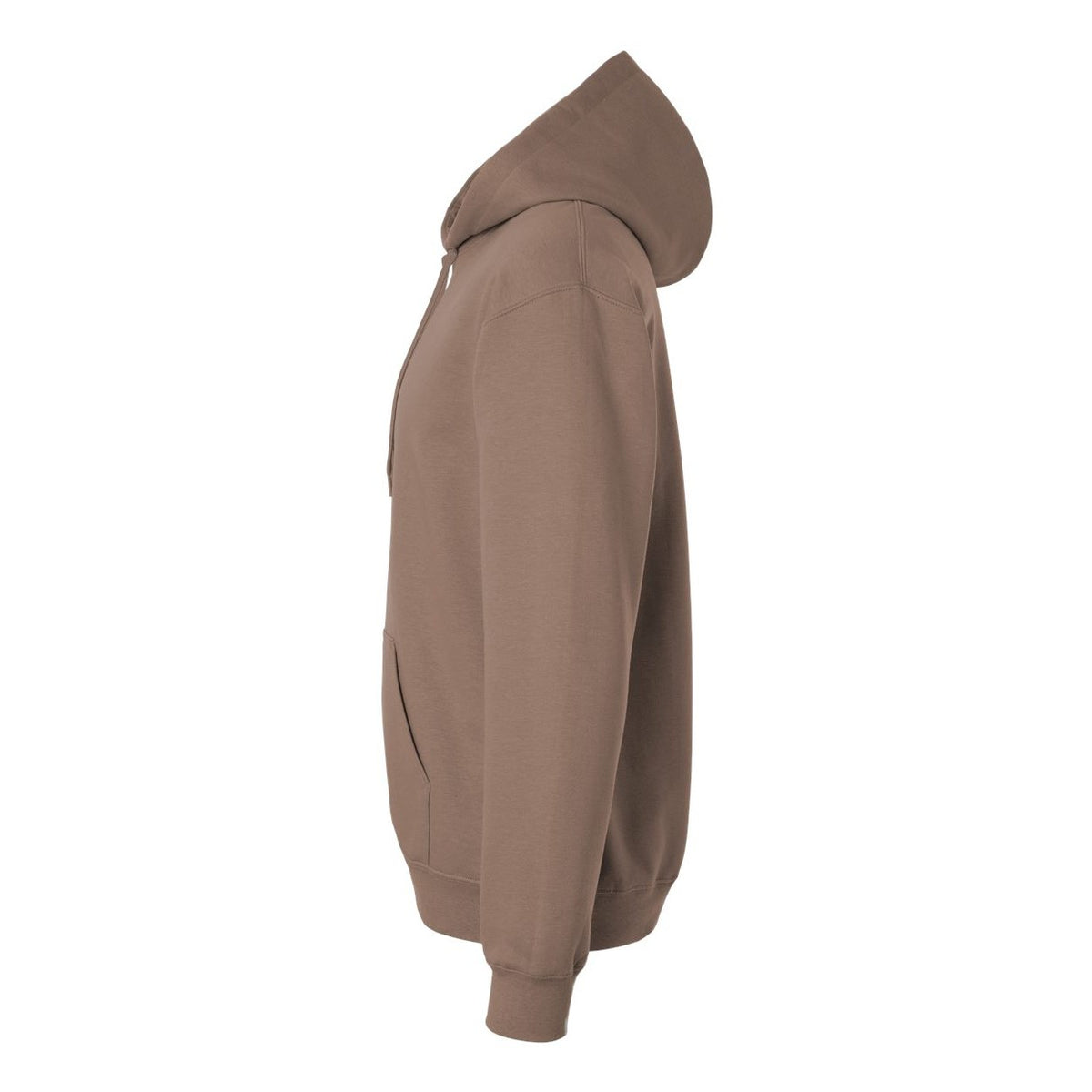 Gildan Unisex Softstyle® Midweight Hooded Sweatshirt Embroidery - Brown Savana - Direct Side