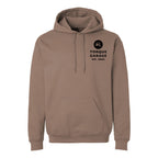 Gildan Unisex Softstyle® Midweight Hooded Sweatshirt Embroidery - Brown Savana - Front