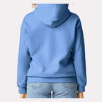 Gildan Unisex Softstyle® Midweight Hooded Sweatshirt Embroidery - Carolina Blue - On Model Back