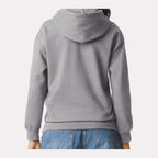 Gildan Unisex Softstyle® Midweight Hooded Sweatshirt Embroidery - Cement - On Model Back