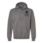 Gildan Unisex Softstyle® Midweight Hooded Sweatshirt Embroidery - Charcoal - Front
