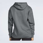 Gildan Unisex Softstyle® Midweight Hooded Sweatshirt Embroidery - Charcoal - On Model Back