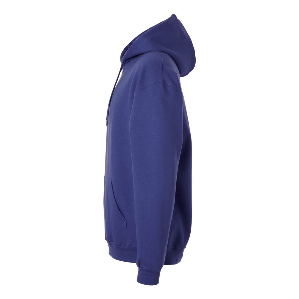 Gildan Unisex Softstyle® Midweight Hooded Sweatshirt Embroidery - Cobalt - Direct Side