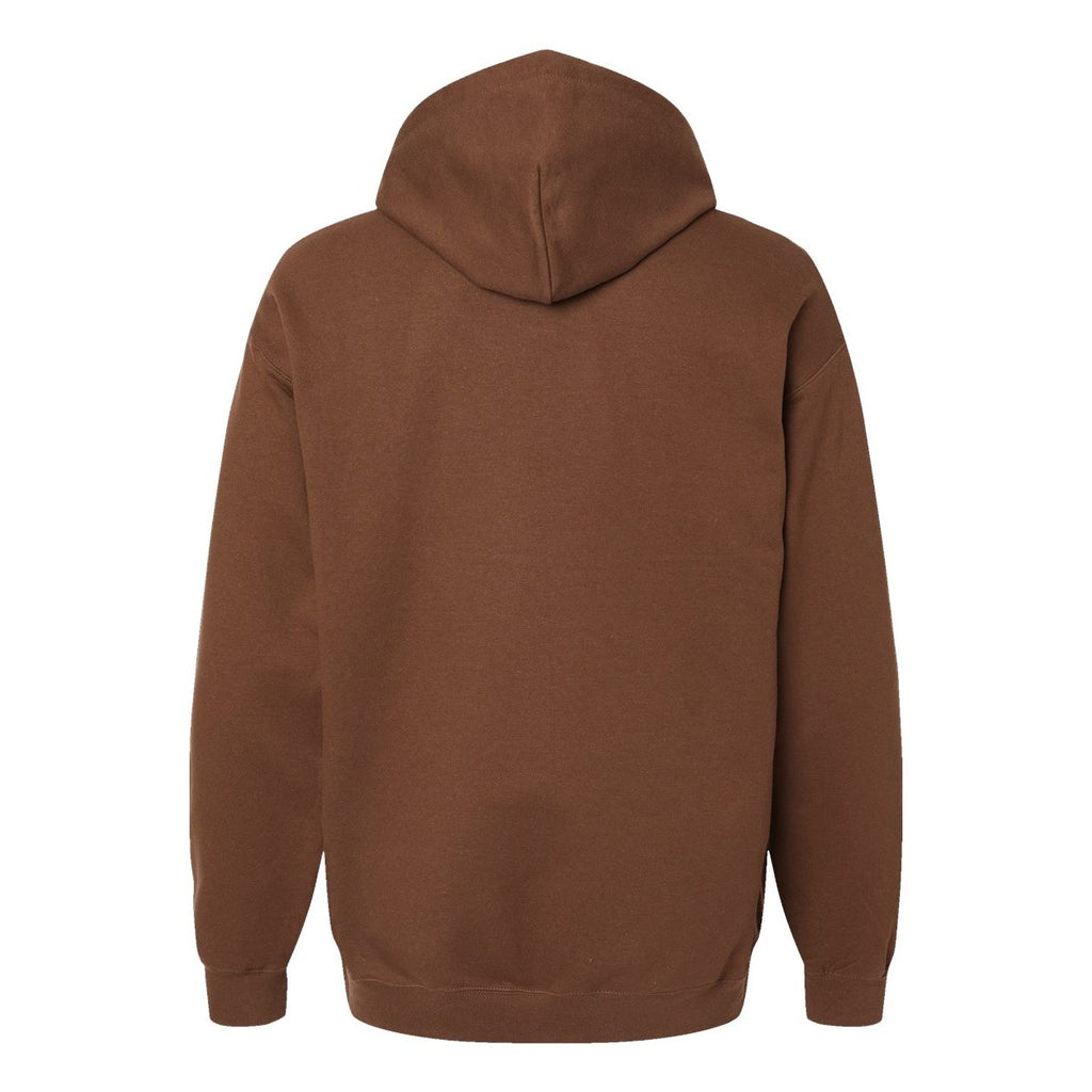 Gildan Unisex Softstyle® Midweight Hooded Sweatshirt Embroidery - Cocoa - Back
