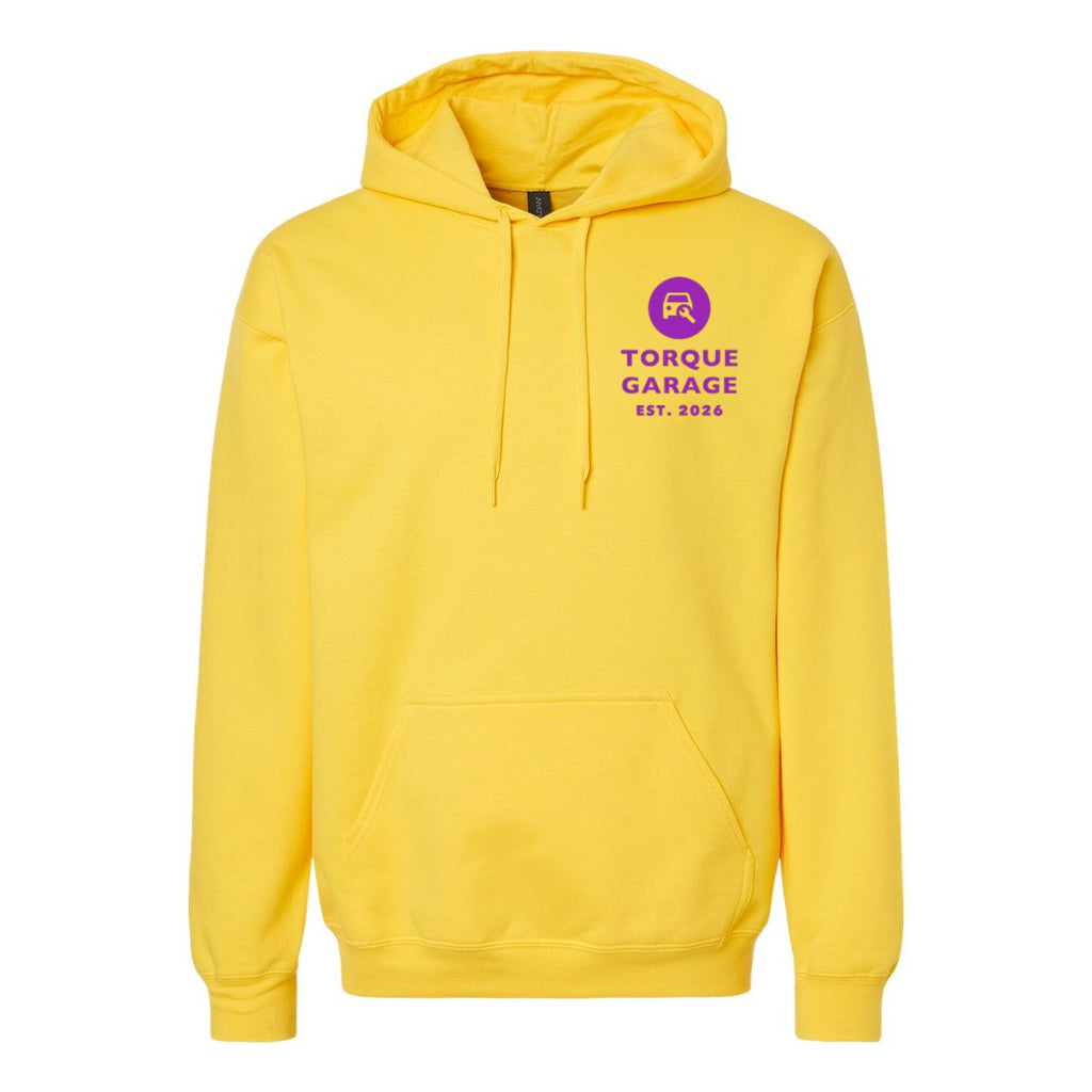 Gildan Unisex Softstyle® Midweight Hooded Sweatshirt Embroidery - Daisy - Front