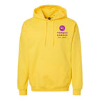 Gildan Unisex Softstyle® Midweight Hooded Sweatshirt Embroidery - Daisy - Front