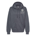 Gildan Unisex Softstyle® Midweight Hooded Sweatshirt Embroidery - Dark Heather - Front