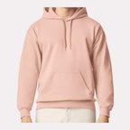 Gildan Unisex Softstyle® Midweight Hooded Sweatshirt Embroidery - Dusty Rose - On Model Front