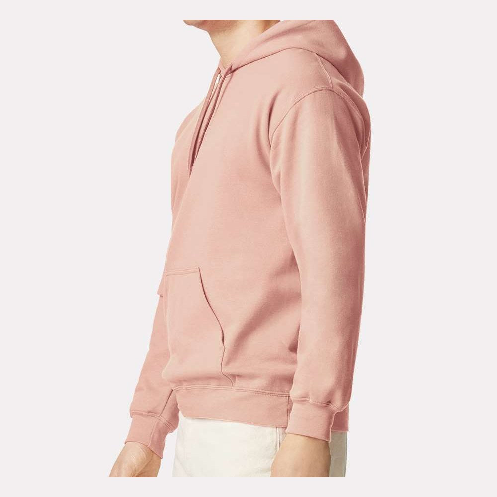 Gildan Unisex Softstyle® Midweight Hooded Sweatshirt Embroidery - Dusty Rose - On Model Side