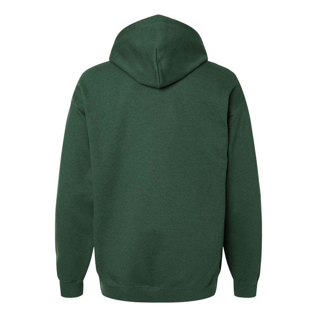 Gildan Unisex Softstyle® Midweight Hooded Sweatshirt Embroidery - Forest Green - Back