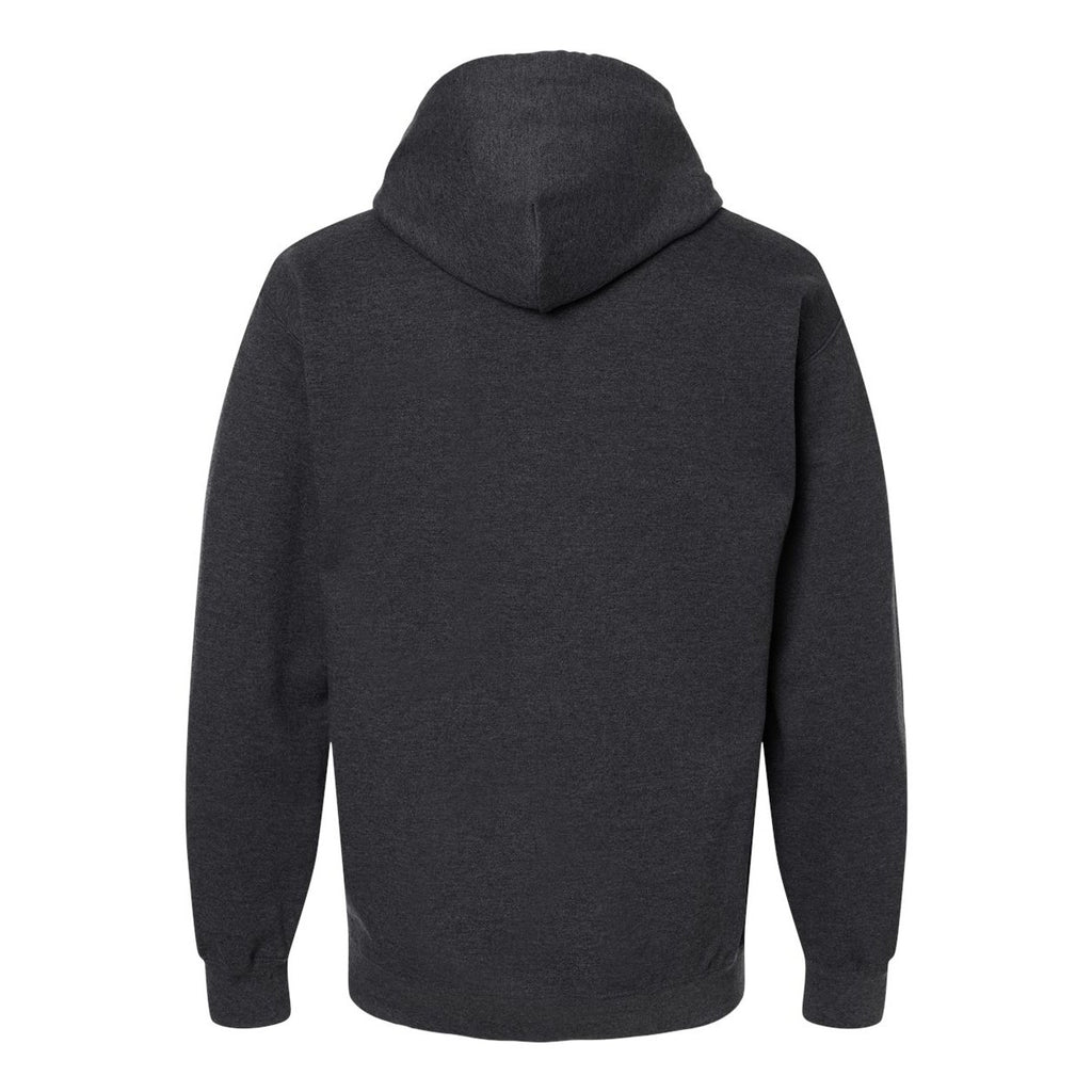 Gildan Unisex Softstyle® Midweight Hooded Sweatshirt Embroidery - Heather Black - Back