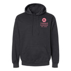 Gildan Unisex Softstyle® Midweight Hooded Sweatshirt Embroidery - Heather Black - Front